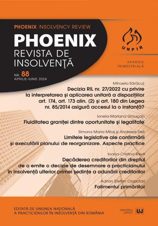 Revista de insolvență Phoenix nr. 88/aprilie-iunie 2024
