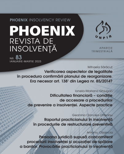 Revista de insolventa Phoenix nr. 83/2023